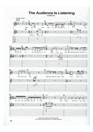 Steve Vai The Audience Is Listening score for Guitar