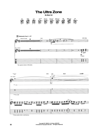 Steve Vai The Ultra Zone score for Guitar