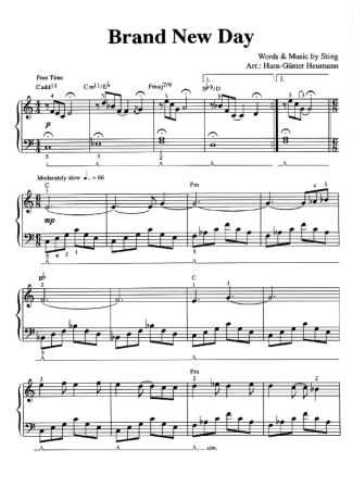 Sting Brand New Day score for Piano