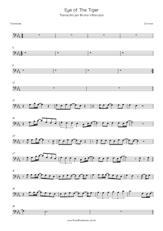 Survivor Eye Of The Tiger score for Trombone