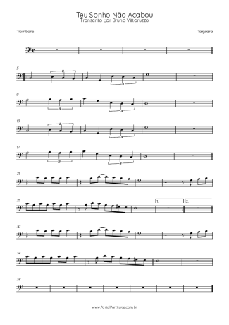 Taiguara Teu Sonho Não Acabou score for Trombone