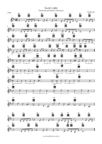 Tchaikovsky  score for Acoustic Guitar