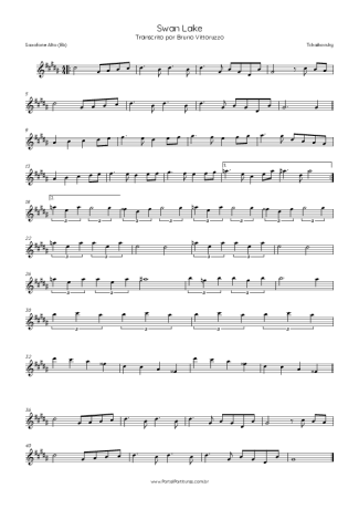Tchaikovsky Swan Lake score for Alto Saxophone