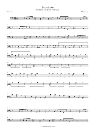 Tchaikovsky Swan Lake score for Cello