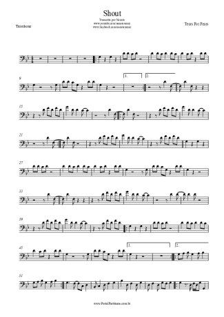 Tears For Fears  score for Trombone