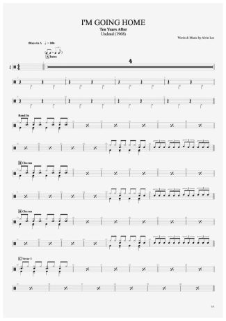 Ten Years After I´m Going Home score for Drums