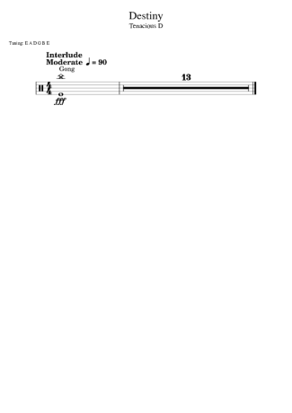 Tenacious D Destiny score for Drums