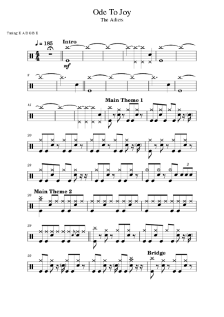 The Adicts Ode To Joy score for Drums