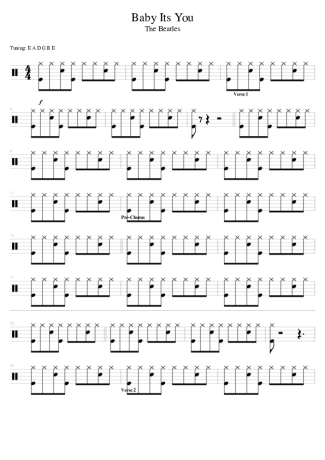 The Beatles Baby It´s You score for Drums