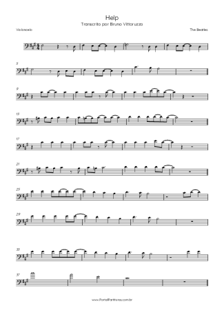 The Beatles Help score for Cello