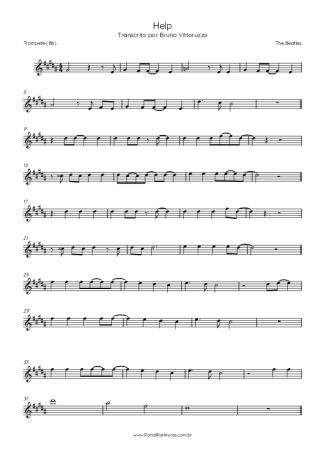 The Beatles Help score for Trumpet