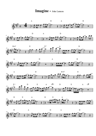 The Beatles Imagine score for Alto Saxophone
