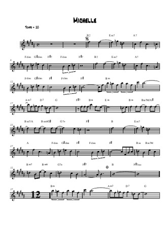 The Beatles Michelle score for Alto Saxophone