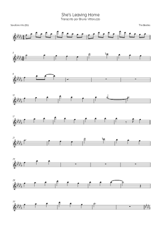 The Beatles She´s Leaving Home score for Alto Saxophone