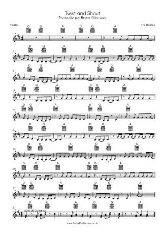 The Beatles Twist And Shout score for Acoustic Guitar