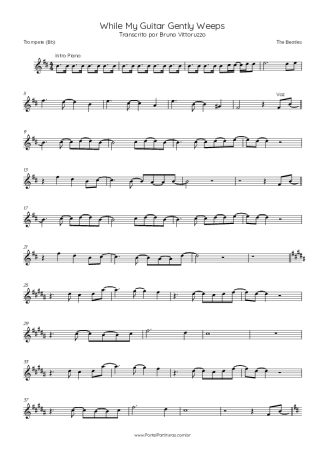 The Beatles While My Guitar Gently Weeps score for Trumpet