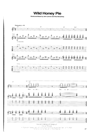 The Beatles Wild Honey Pie score for Guitar