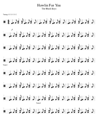 The Black Keys Howlin For You score for Drums