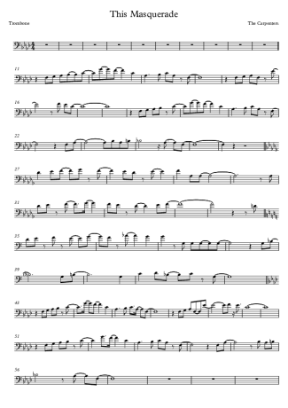 The Carpenters This Masquerade score for Cello