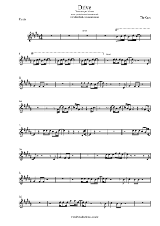The Cars Drive score for Flute