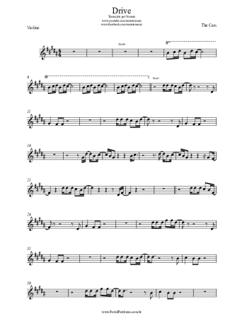 The Cars Drive score for Violin