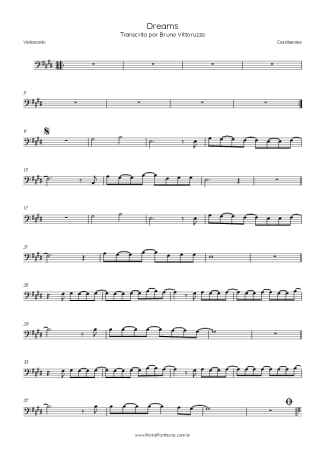 The Cranberries Dreams score for Cello