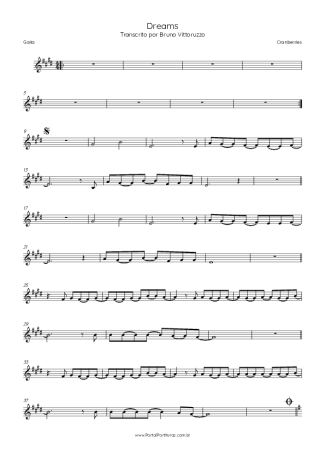 The Cranberries Dreams score for Harmonica