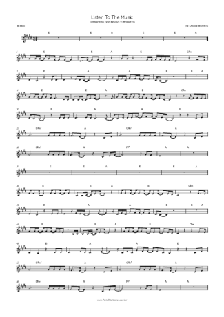 The Doobie Brothers Listen To The Music score for Keyboard