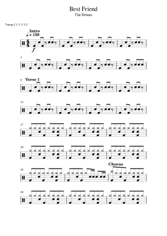 The Drums Best Friend score for Drums