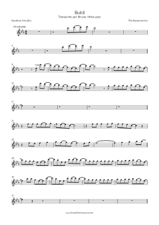 The Housemartins Build score for Alto Saxophone