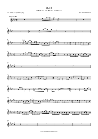 The Housemartins Build score for Tenor Saxophone Soprano (Bb)