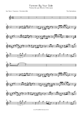 The Manhattans Forever By Your Side score for Tenor Saxophone Soprano (Bb)