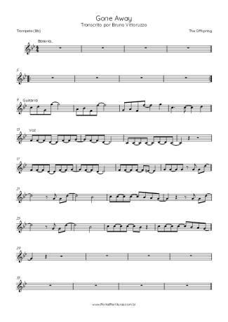 The Offspring Gone Away score for Trumpet