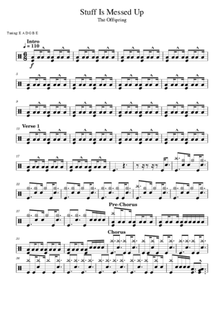 The Offspring Stuff Is Messed Up score for Drums
