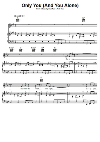 The Platters Only You score for Piano