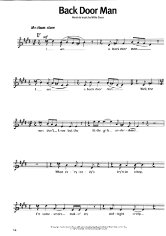 The Real Book Of Blues Back Door Man score for Harmonica