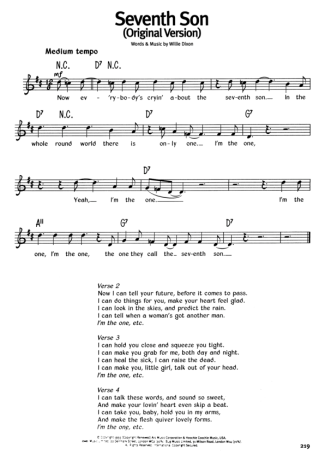 The Real Book Of Blues Seventh Son score for Keyboard