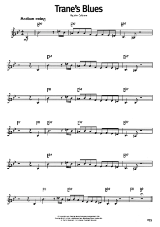 The Real Book Of Blues Tranes Blues score for Keyboard