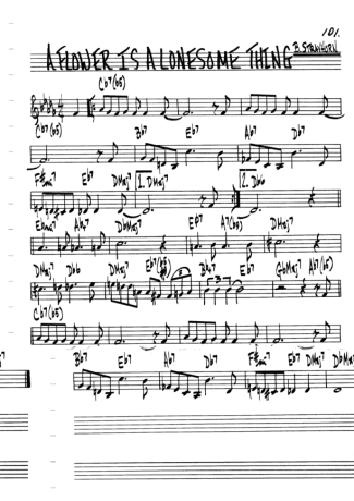 The Real Book of Jazz A Flower Is A Lonesome Thing score for Violin