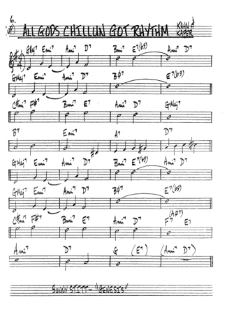 The Real Book of Jazz All Gods Chillin Got Rhythm score for Trumpet