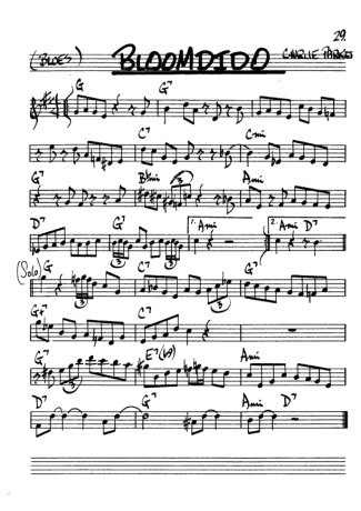 The Real Book of Jazz Bloomdido score for Alto Saxophone