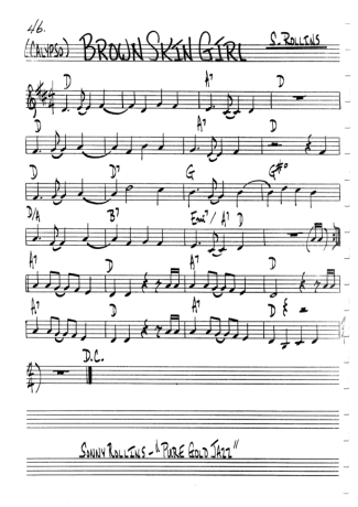 The Real Book of Jazz Brown Skin Girl score for Violin