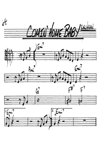 The Real Book of Jazz Comin Home Baby score for Alto Saxophone