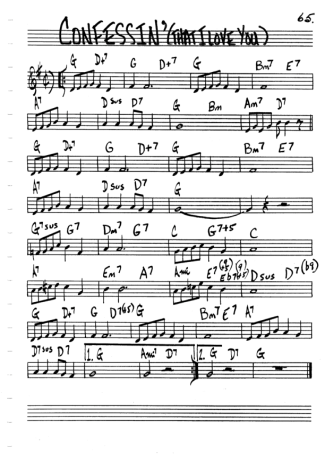The Real Book of Jazz Confessin (That I Love You) score for Violin