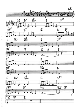 The Real Book of Jazz Confessin score for Alto Saxophone