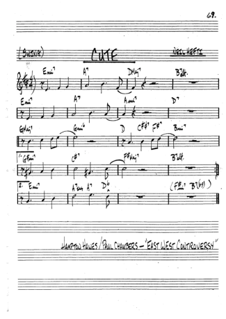 The Real Book of Jazz Cute score for Tenor Saxophone Soprano (Bb)