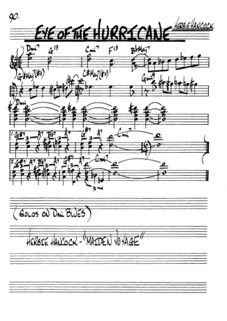 The Real Book of Jazz Eye of The Hurricane score for Alto Saxophone