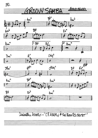 The Real Book of Jazz Groovy Samba score for Tenor Saxophone Soprano (Bb)