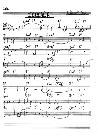 The Real Book of Jazz Indiana score for Tenor Saxophone Soprano (Bb)