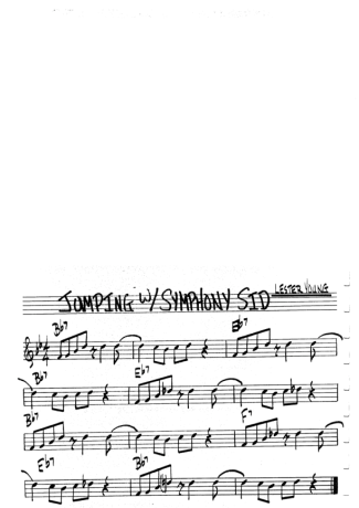 The Real Book of Jazz Jumping With Symphony Sid score for Flute